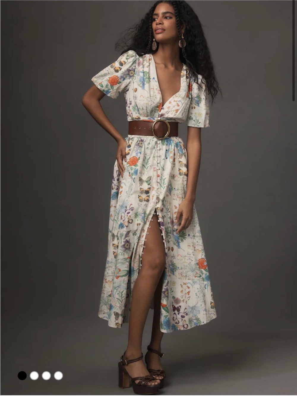 NWT Anthropologie Katerina Button Front Dress
